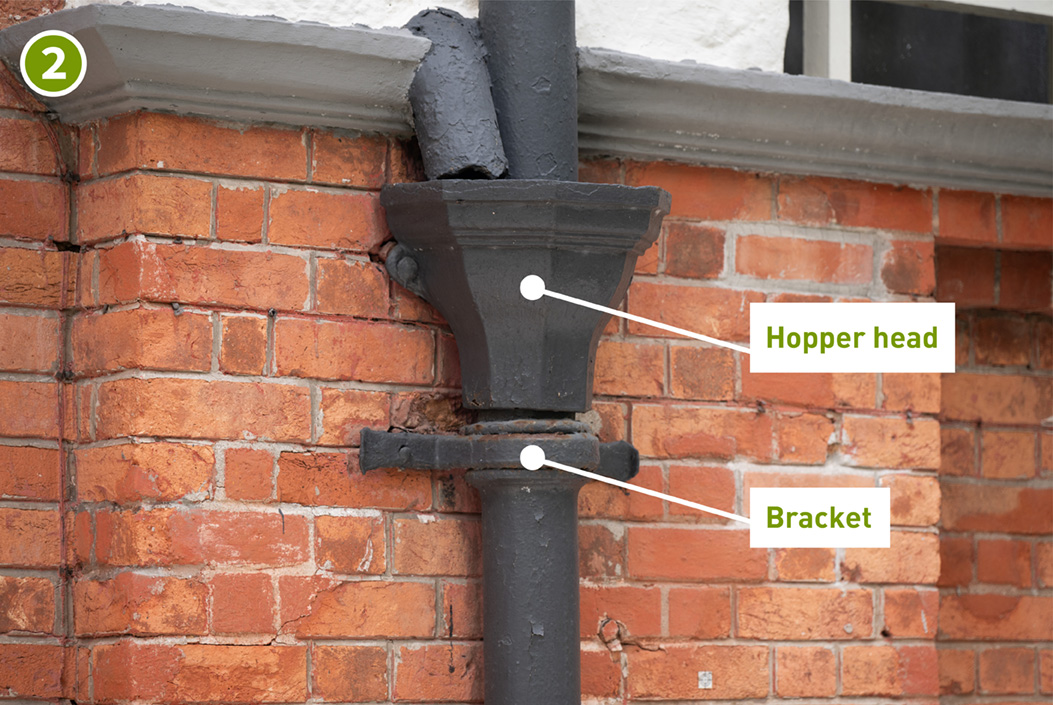 Hopper head and bracket of downpipes(mobile version)